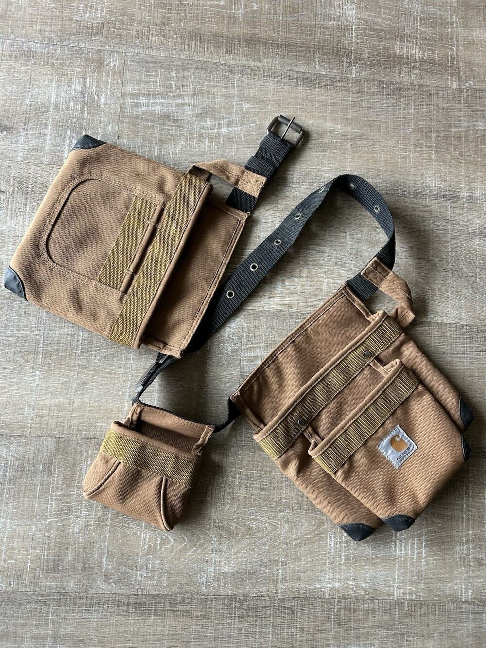 Carhartt CT0347 7-Pocket Tool Belt Brown Rain Defender Adjustable Work
